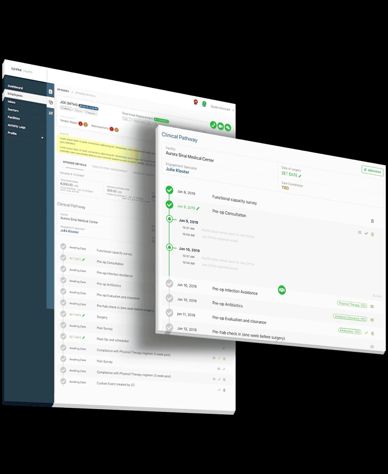 Spoke Health care manager admin experience