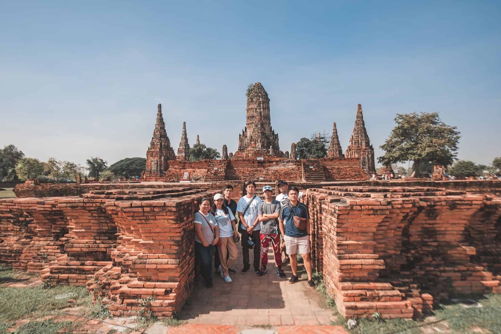 Team group photo at the temples of Ayutthaya, Thailand